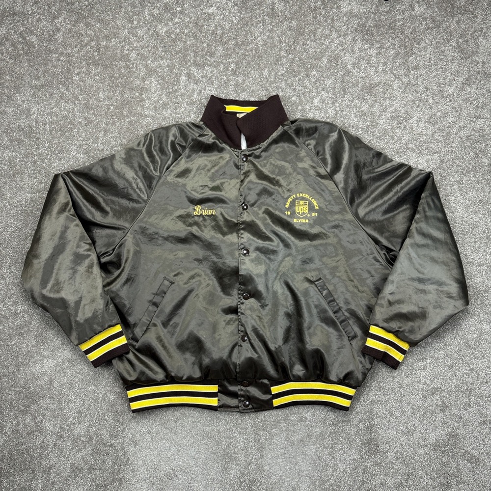 Vintage 1991 United States‎ Postal Service UPS Satin Bomber XL